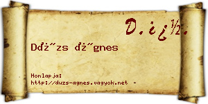 Dúzs Ágnes névjegykártya